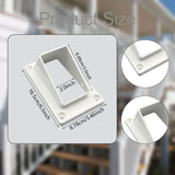 Maxbell 2x3.5inch Vinyl Stair Rail Handrail Bracket White Accessory Angled Connector 2pcs