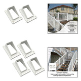 Maxbell 2x3.5inch Vinyl Stair Rail Handrail Bracket White Accessory Angled Connector 2pcs