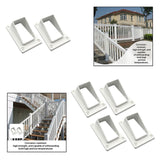Maxbell 2x3.5inch Vinyl Stair Rail Handrail Bracket White Accessory Angled Connector 2pcs
