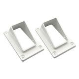 Maxbell 2x3.5inch Vinyl Stair Rail Handrail Bracket White Accessory Angled Connector 2pcs