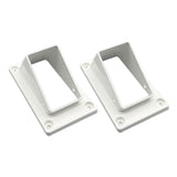 Maxbell 2x3.5inch Vinyl Stair Rail Handrail Bracket White Accessory Angled Connector 2pcs