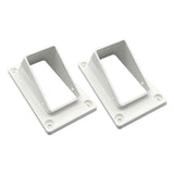 Maxbell 2x3.5inch Vinyl Stair Rail Handrail Bracket White Accessory Angled Connector 2pcs