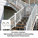 Maxbell 2x3.5inch Vinyl Stair Rail Handrail Bracket White Accessory Angled Connector 2pcs