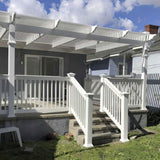 Maxbell 2x3.5inch Vinyl Stair Rail Handrail Bracket White Accessory Angled Connector 4pcs