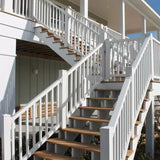 Maxbell 2x3.5inch Vinyl Stair Rail Handrail Bracket White Accessory Angled Connector 4pcs