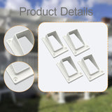 Maxbell 2x3.5inch Vinyl Stair Rail Handrail Bracket White Accessory Angled Connector 4pcs