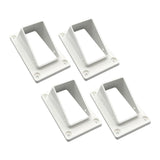 Maxbell 2x3.5inch Vinyl Stair Rail Handrail Bracket White Accessory Angled Connector 4pcs