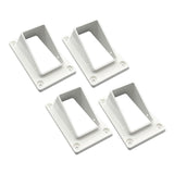 Maxbell 2x3.5inch Vinyl Stair Rail Handrail Bracket White Accessory Angled Connector 4pcs