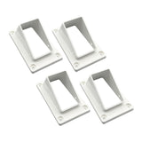 Maxbell 2x3.5inch Vinyl Stair Rail Handrail Bracket White Accessory Angled Connector 4pcs