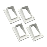 Maxbell 2x3.5inch Vinyl Stair Rail Handrail Bracket White Accessory Angled Connector 4pcs
