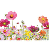 Maxbell Colourful Flowers Window Sticker Modern Display for Office Study Room Indoor