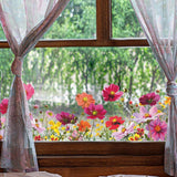 Maxbell Colourful Flowers Window Sticker Modern Display for Office Study Room Indoor