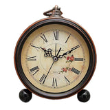 Maxbell Table Clock Elegant Non Ticking Simple Retro Design for Office Bedside Shelf