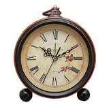Maxbell Table Clock Elegant Non Ticking Simple Retro Design for Office Bedside Shelf