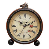 Maxbell Table Clock Elegant Non Ticking Simple Retro Design for Office Bedside Shelf