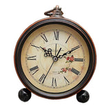 Maxbell Table Clock Elegant Non Ticking Simple Retro Design for Office Bedside Shelf