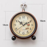 Maxbell Table Clock Elegant Non Ticking Simple Retro Design for Office Bedside Shelf