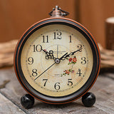 Maxbell Table Clock Elegant Non Ticking Simple Retro Design for Office Bedside Shelf