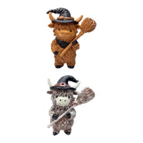 Maxbell Highland Cow Statue Resin Decorative Ornament for Home Bookshelf Living Room White