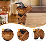 Maxbell Highland Cow Statue Resin Decorative Ornament for Home Bookshelf Living Room Brown