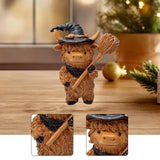 Maxbell Highland Cow Statue Resin Decorative Ornament for Home Bookshelf Living Room Brown
