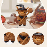 Maxbell Highland Cow Statue Resin Decorative Ornament for Home Bookshelf Living Room Brown