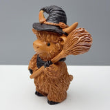 Maxbell Highland Cow Statue Resin Decorative Ornament for Home Bookshelf Living Room Brown