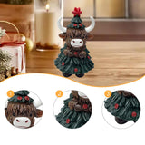 Maxbell Highland Cow Statue Collectibles Christmas Decor for Living Room Home Office