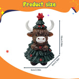 Maxbell Highland Cow Statue Collectibles Christmas Decor for Living Room Home Office