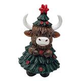 Maxbell Highland Cow Statue Collectibles Christmas Decor for Living Room Home Office
