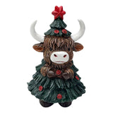 Maxbell Highland Cow Statue Collectibles Christmas Decor for Living Room Home Office
