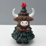 Maxbell Highland Cow Statue Collectibles Christmas Decor for Living Room Home Office