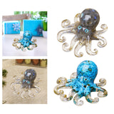 Maxbell Crystal Gravel Octopus Figurine Collectible Sea Animal for Home Living Room Labradorite