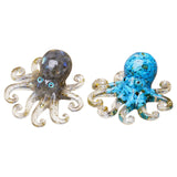 Maxbell Crystal Gravel Octopus Figurine Collectible Sea Animal for Home Living Room Labradorite