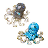 Maxbell Crystal Gravel Octopus Figurine Collectible Sea Animal for Home Living Room Labradorite