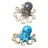 Maxbell Crystal Gravel Octopus Figurine Collectible Sea Animal for Home Living Room Labradorite