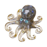 Maxbell Crystal Gravel Octopus Figurine Collectible Sea Animal for Home Living Room Labradorite