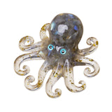 Maxbell Crystal Gravel Octopus Figurine Collectible Sea Animal for Home Living Room Labradorite