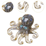 Maxbell Crystal Gravel Octopus Figurine Collectible Sea Animal for Home Living Room Labradorite