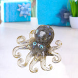 Maxbell Crystal Gravel Octopus Figurine Collectible Sea Animal for Home Living Room Labradorite