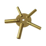 Maxbell 5 Prong Clock Winding Key Clock Hardware for Antique Clock Brass