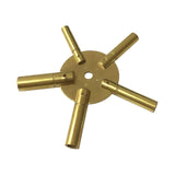 Maxbell 5 Prong Clock Winding Key Clock Hardware for Antique Clock Brass