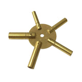 Maxbell 5 Prong Clock Winding Key Clock Hardware for Antique Clock Brass