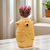 Maxbell Bear Shaped Flower Vase Decor Art Craft Planter Pot for Office Party Bedroom