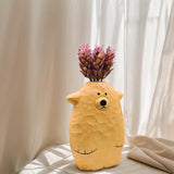 Maxbell Bear Shaped Flower Vase Decor Art Craft Planter Pot for Office Party Bedroom
