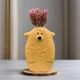 Maxbell Bear Shaped Flower Vase Decor Art Craft Planter Pot for Office Party Bedroom