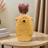 Maxbell Bear Shaped Flower Vase Decor Art Craft Planter Pot for Office Party Bedroom