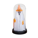 Maxbell Light up Ghost in Cloche Halloween Ghost with Light for Table Shelf Tabletop yellow hat