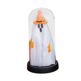 Maxbell Light up Ghost in Cloche Halloween Ghost with Light for Table Shelf Tabletop yellow hat