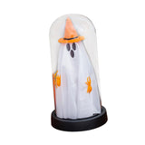 Maxbell Light up Ghost in Cloche Halloween Ghost with Light for Table Shelf Tabletop yellow hat